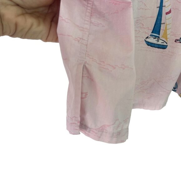 Reyn Spooner Mens Shirt Pink Size XL Button Front Sailboat Print Pure Cotton - Picture 7 of 11